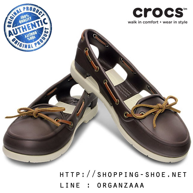 W8 : Women's Beach Line Boat Shoe - Espresso/Stucco ของแท้ Outlet ไทยและฮ่องกง
