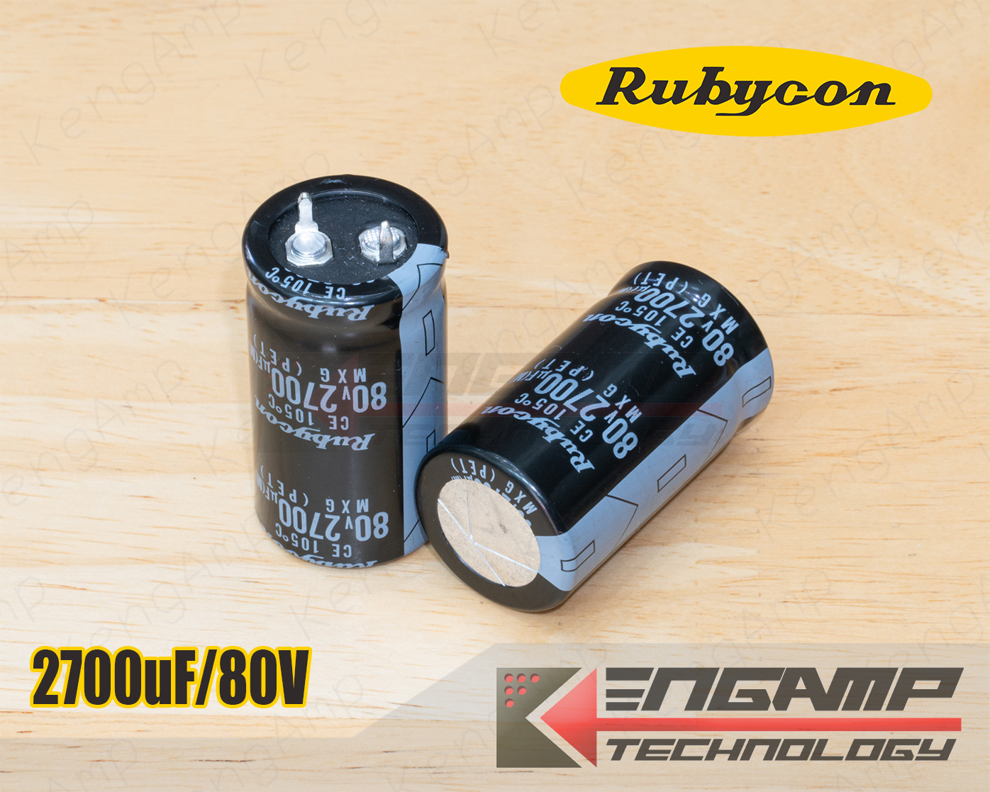 (1ลูก) [E-CAP] 2700uF/80V 105C Rubycon MXG 22x40mm P=10mm