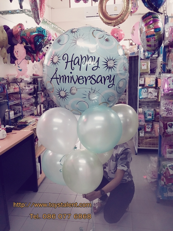 ลูกโป่งฟลอย์นำเข้า Happy Anniversary Diamonds / Item No. AG-24657 แบรนด์ Anagram ของแท้