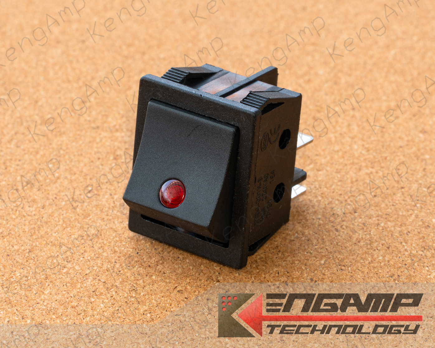 (มีตัวเลือก) KCD4 ไฟจุด มี4สี มีไฟ สวิตซ์กระดก 16A/250V 4ขา ขนาด 25x31mm