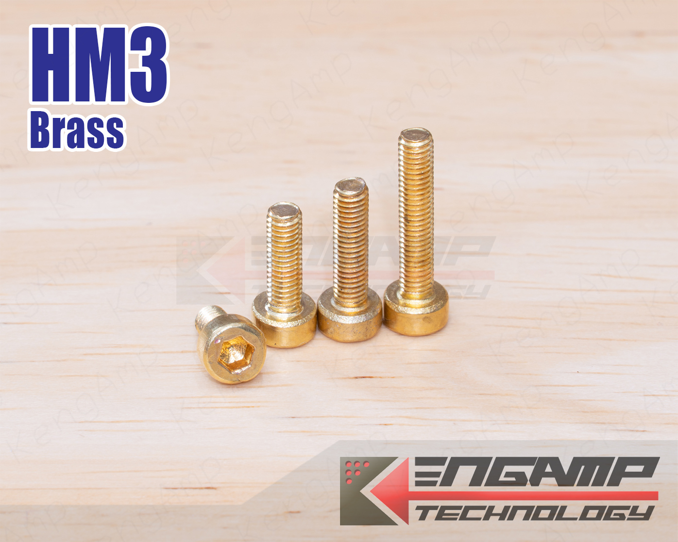 (สินค้ามีตัวเลือก) [NUT] HM3 Brass น๊อตหัวจม รูหกเหลี่ยม วัสดุทองเหลือง