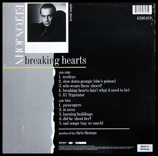 Elton John - Breaking Hearts 1Lp N.