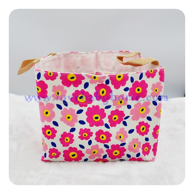 กระเป๋าทรงสี่เหลี่ยม 2 in 1 ลายดอก สินค้าเป็นของแถม ของพรีเมี่ยม