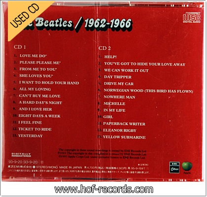 The Beatles - 1962-1966 (JAPAN) Used Cd VG++