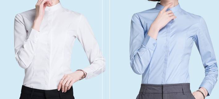 เล็กใหญ่พิเศษ!!เสื้อเชิ้ตแขนยาวผู้หญิง คอจีน เข้ารูป ซ่อนกระดุม size No.XS-4XL สีขาว ฟ้า ดำ น้ำเงิน เขียว กากี ชมพู เขียวอ่อน เทา