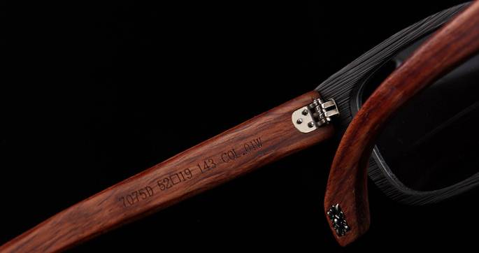 กรอบแว่นสายตา ดีไซน์ไม้ ทูโทน ขาไม้ No.75 (ดำไม้ กระ ดำเงา น้ำตาลไม้)