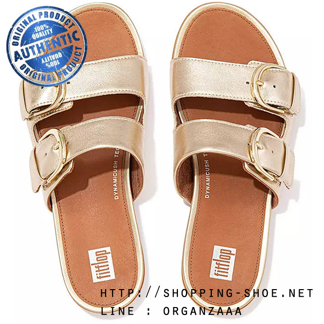 Fitflop Gracie Metallic Leather Slide Platino ของแท้ นำเข้าจาก USA และ UK