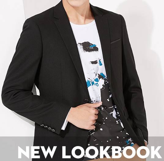 เสื้อสูทแฟชั่นชาย ปกเปิด ผ้าฝ้าย กระดุมดำหรู 3ช่อง Size No.35 37