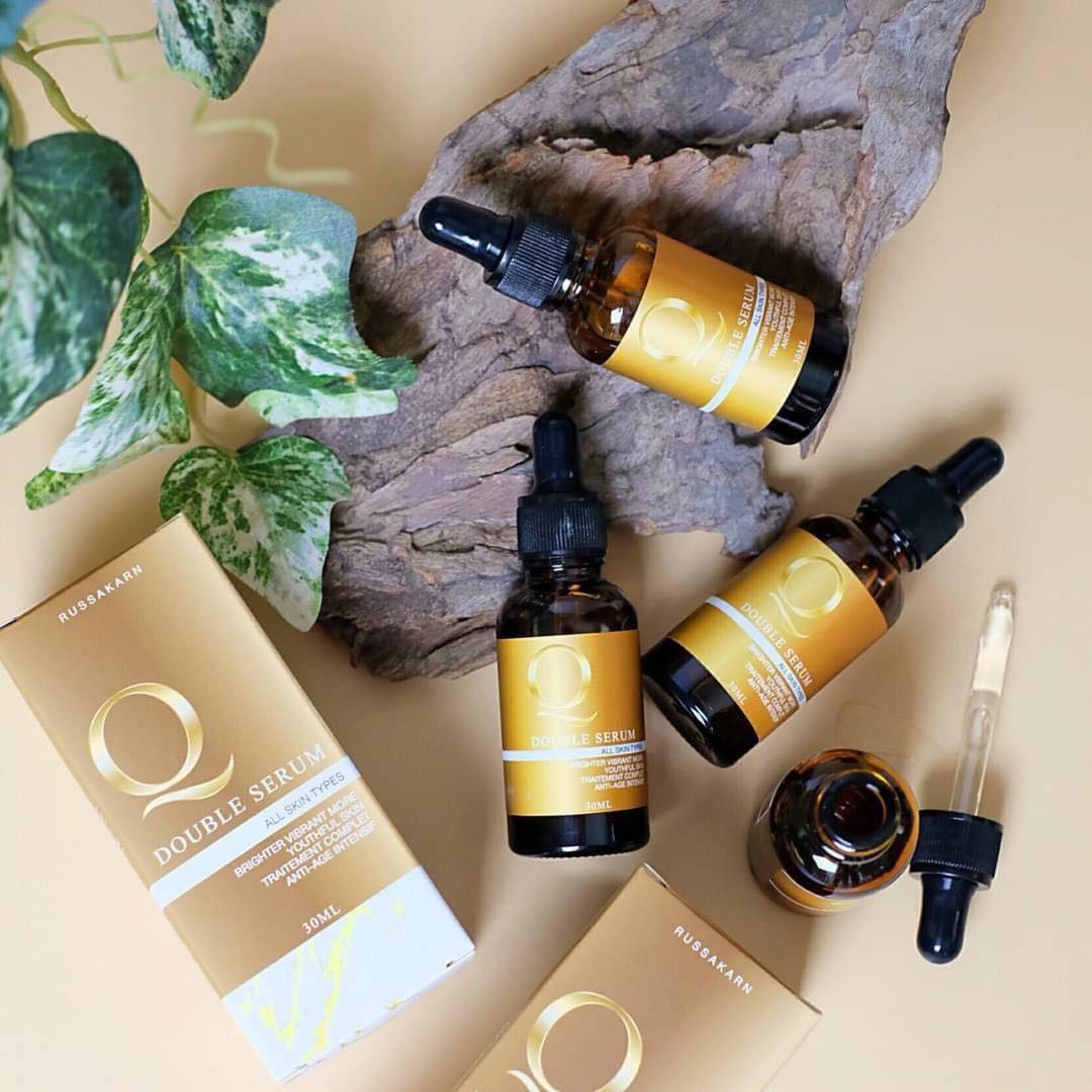 เซรั่มคิว ลดสิว ฝ้า กระ หน้าเด้ง 30ml. Q Double Serum