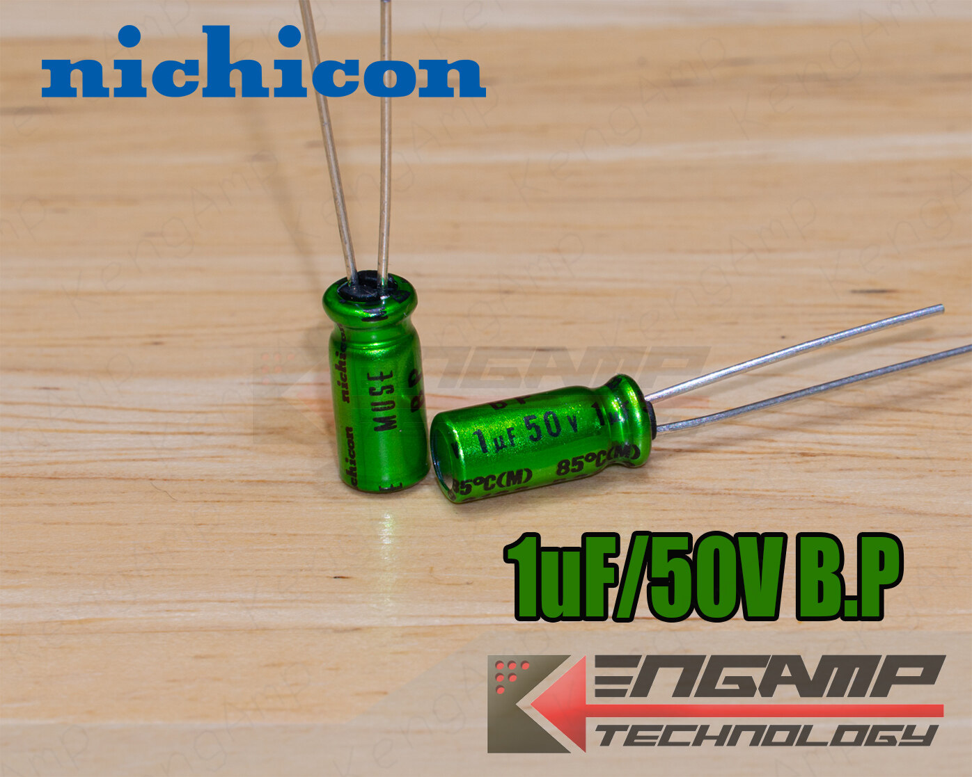 (1ตัว) [CAP] 1uF/50V B.P 85C Nichicon MUSE 5x11mm P=2mm