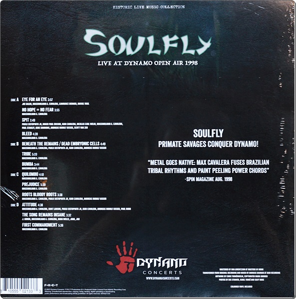 Soulfly - Live At Dynamo Open Air 1998 2Lp New