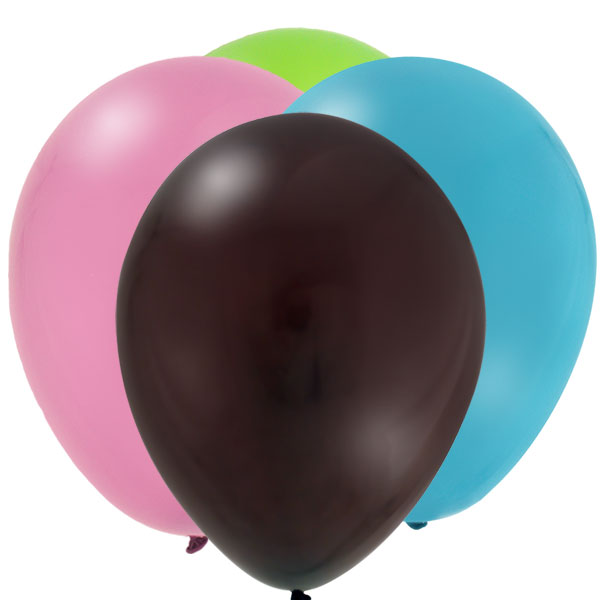 ลูกโป่งกลมสีพาสเทล สีน้ำตาลเข้ม ไซส์ 10 นิ้ว แพ็คละ 10 ใบ (Round Balloons 10"- Pastel Chocolate Brown Color )