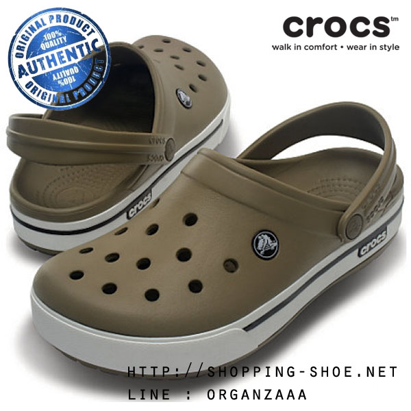 Crocband II.5 Clog - Khaki / Espresso ของแท้ Outlet ไทยและอเมริกา