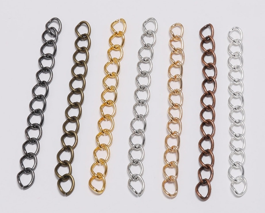 โซ่ปลายสร้อย สีเงิน 5 ซม. อย่างดี แพคใหญ่ 1000 ชิ้น 800฿