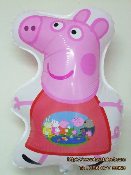 ลูกโป่งฟลอย์ การ์ตูน Papa Pig - Papa Pig Foil Round Balloon / Item No. TL-A071