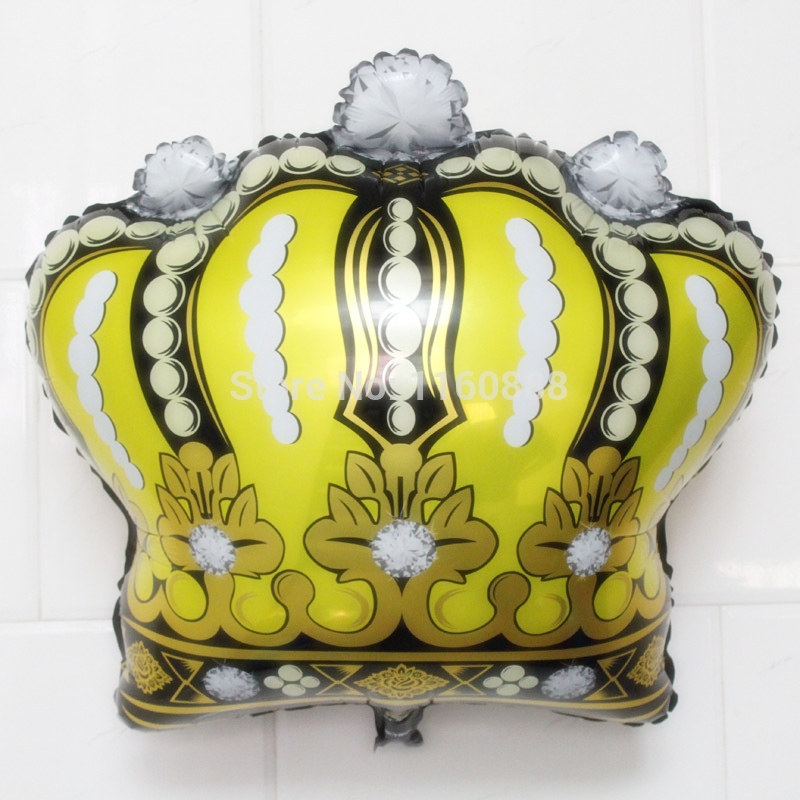 ลูกโป่งฟลอย์ทรงมงกุฎ สีทอง - Gold Crown Shape Foil Balloon / Item No. TL-D043
