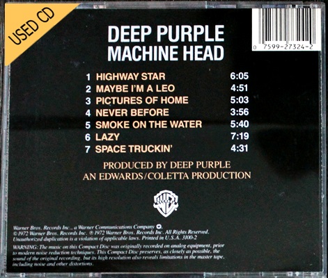 Used CD Deep purple - Machine Head