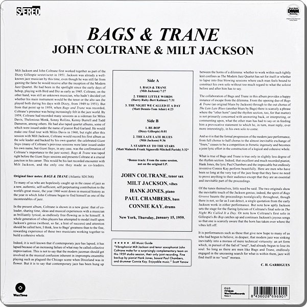 John Coltrane & Milt Jackson - Bags & Trane 1Lp New