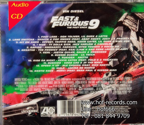 Ost. Fast & Furious 9 The Fast Saga 1Cd N.