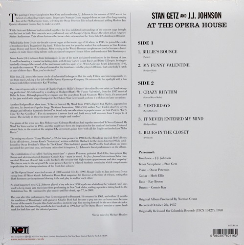 Stan Getz and J.J. Johnson - At The Opera House 1Lp New