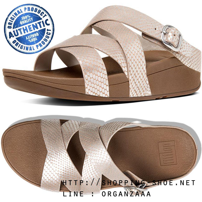 Fitflop The Skinny Criss Cross Slide Silver Snake ของแท้ นำเข้าจาก USA และ UK