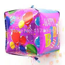 ลูกโป่งฟลอย์ Happy Birthday ทรงสี่เหลื่ยม - Foil Balloon HBD Square Shape / Item No. TL-D056