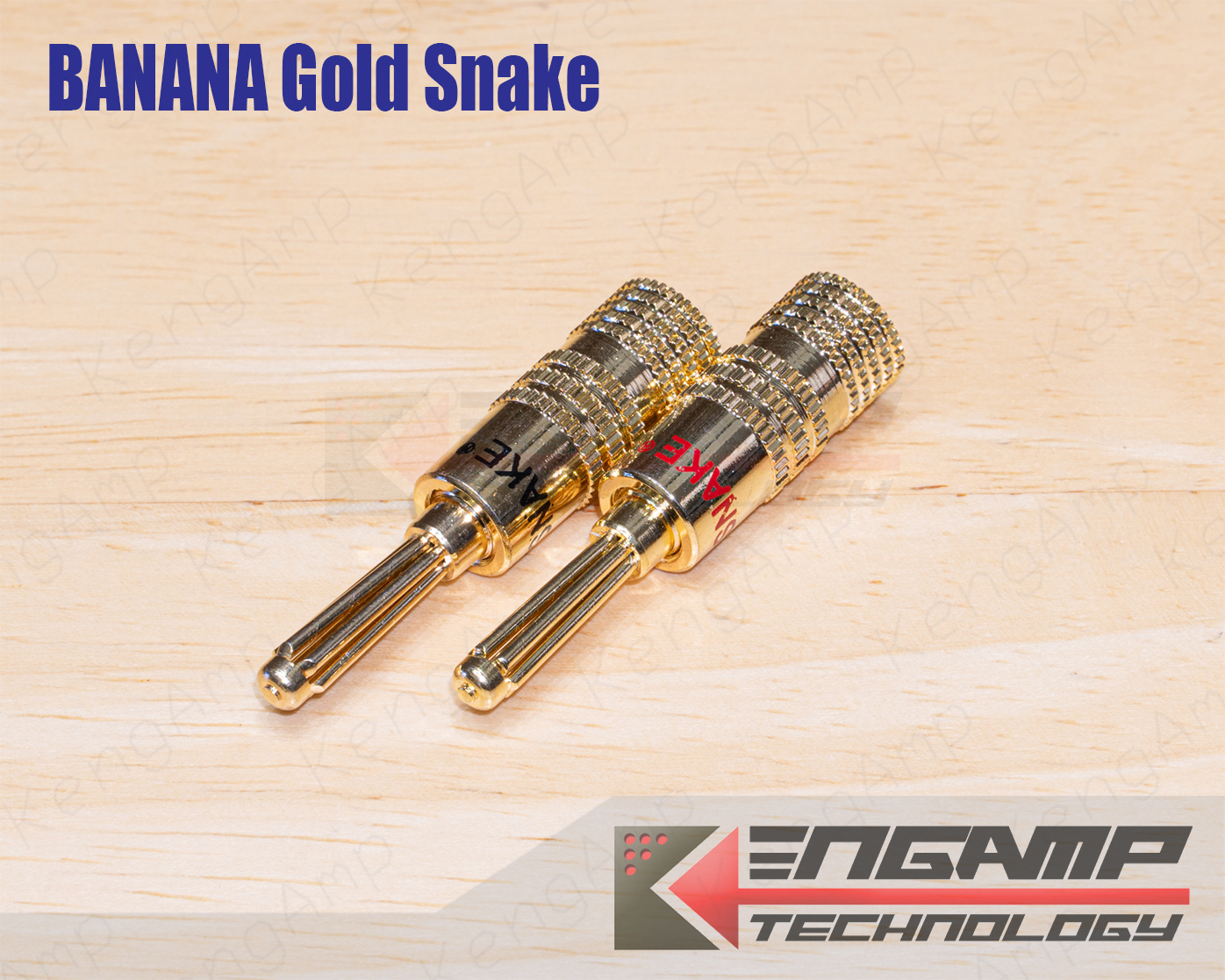 (1คู่) [PJ] ปลั๊ก Banana Gold Snake