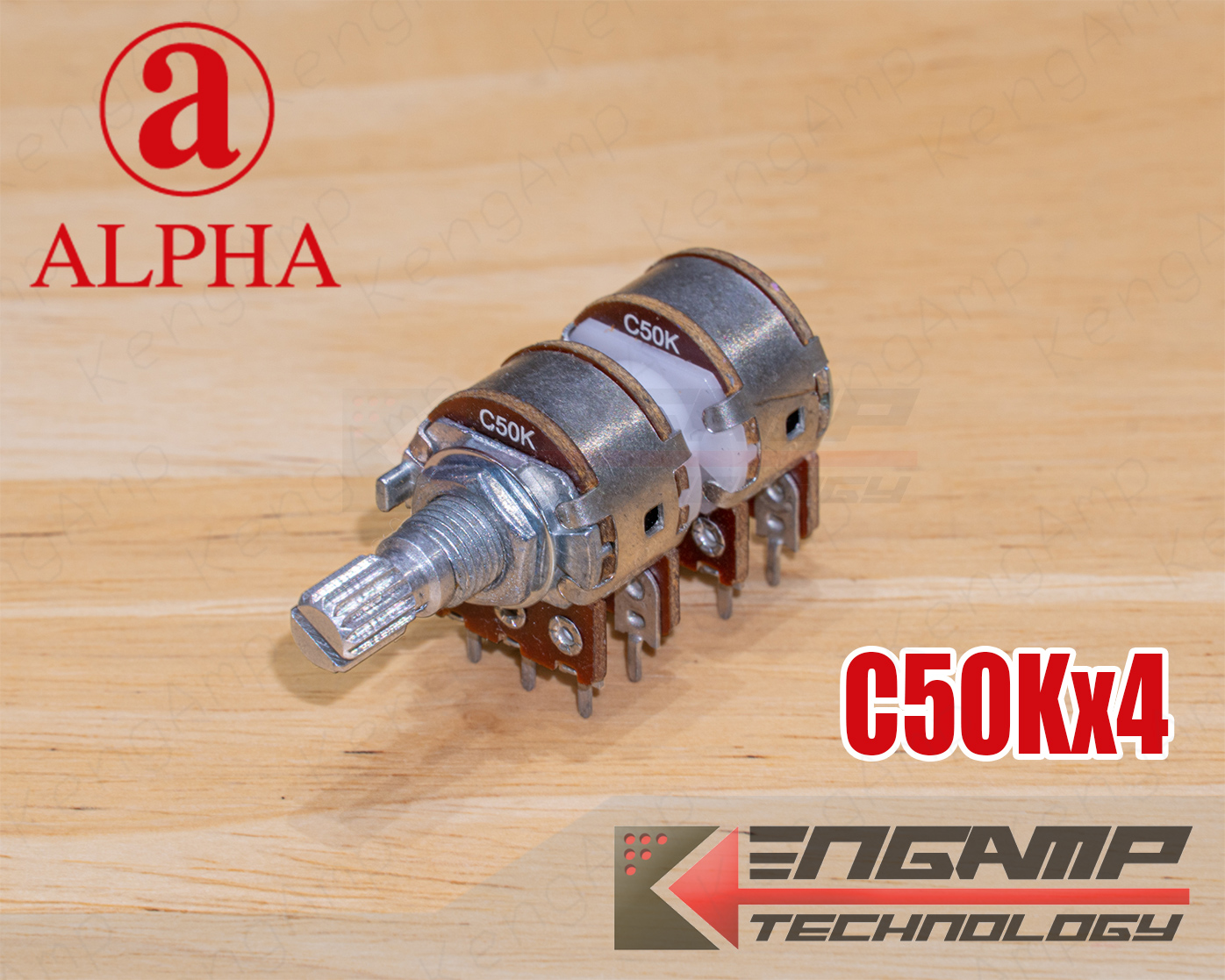 (มีตัวเลือก) [VR] ALPHA RV164 12ขา 4ชั้น C50K 41C แกนมะเฟืองยาว 17mm