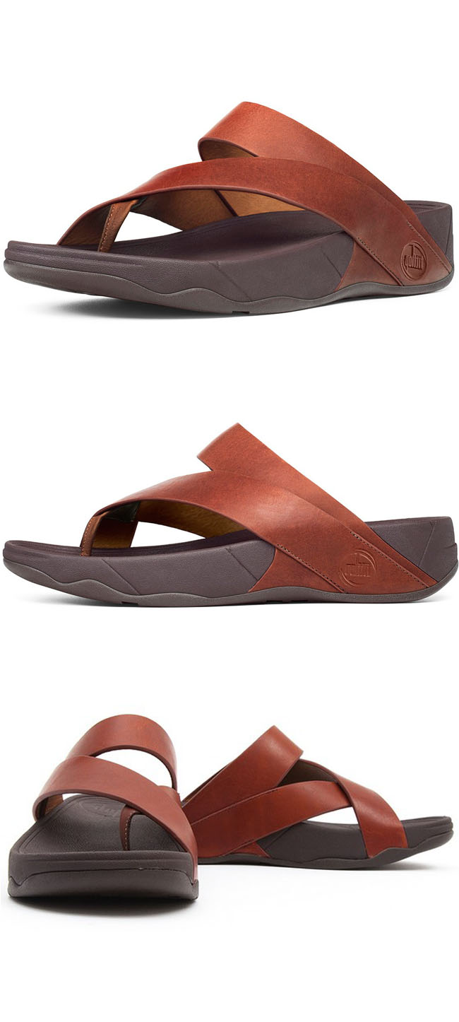 Fitflop Sling Leather Dark Tan ของแท้ นำเข้าจาก USA และ UK