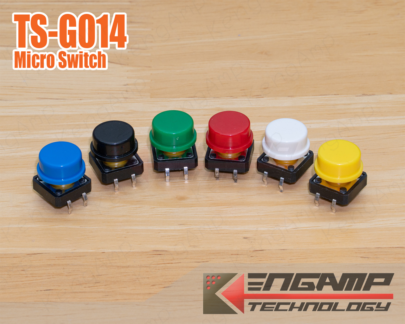 (10ตัว) [SW] Micro Switch TS-G014 เขียว กดติด-ปล่อยดับ 12x12mm H7.3mm