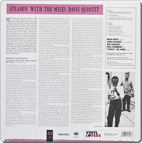 Miles Davis Quintet - Steamin ' With The Miles Davis 1Lp New