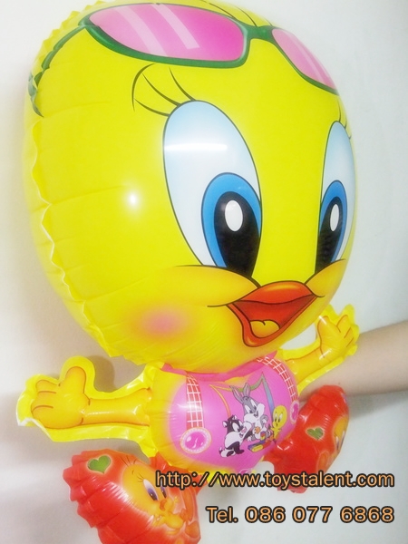 ลูกโป่งฟลอย์ ตัวการ์ตูน ทวิสตี้ - Tweety Foil Balloon / Item No. TL-B026