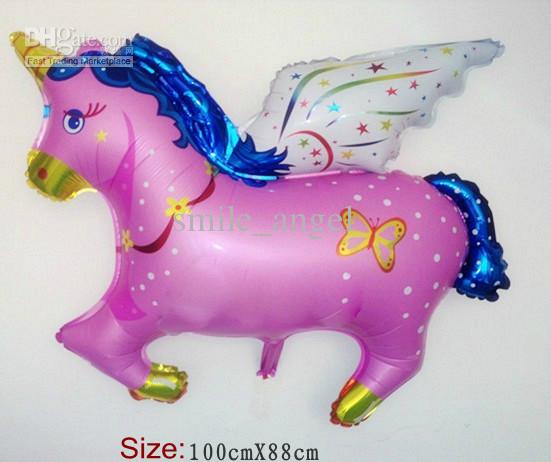 Pink Unicon Shape Foil Balloon - บอลลูนม้ายูนิคอร์นสีชมพู/ Item No.TL-B014