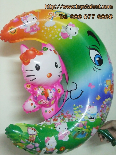 ลูกโป่งฟลอย์ำพระจันทร์เสี้ยวคิตตี้ - Hello Kitty Moon Foil Balloon / Item No. TL-F009