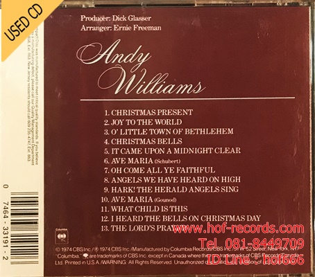 Andy Williams - Christmas Present (U.S. ) Used CD 1 Dise VG++