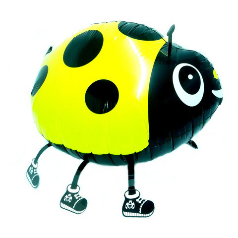 Lady Bug Yellow Walking Balloons - แมลงเต่าทองสีเหลืองบอลลูน / Item No. TL-K008