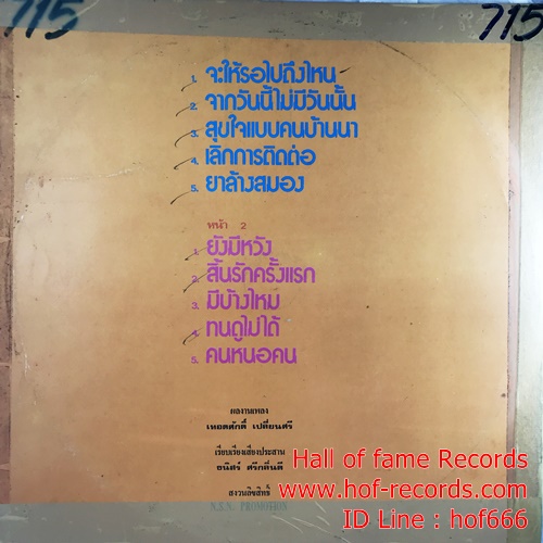 LP ธานินทร์ อินทรเทพ - จะให้รอถึง พศ.ไหน ปกVG+ แผ่น VG+