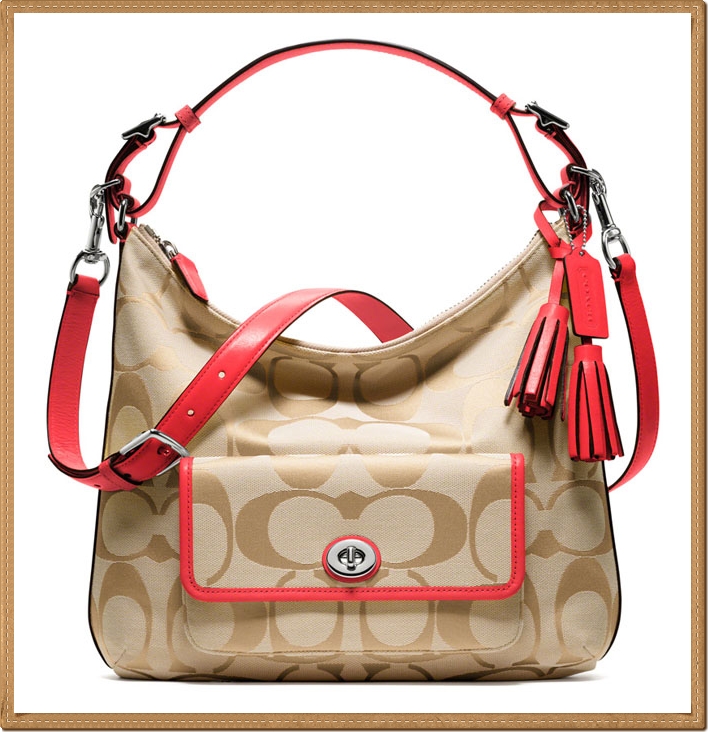 Coach Signature Courtenay Hobo 22392 - Carnelian