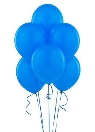 ลูกโป่งกลม สีน้ำเงิน ไซส์ 10 นิ้ว แพ็คละ 10 ใบ (Round Balloons Size 10" - Standard Deep Blue Color)