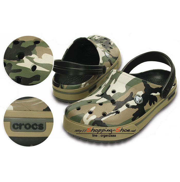 Crocband II.5 Camo Clog - Black ของแท้ Outlet ไทยและอเมริกา