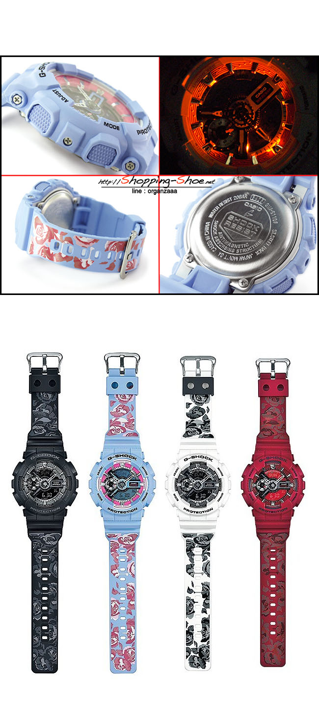 Casio G-Shock รุ่น GMA-S110F-2A Rose Motif ของแท้ 100% จากญี่ปุ่น