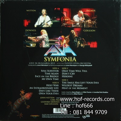 Asia - Symfonia Live In Bulgaria 2013 2Lp N.
