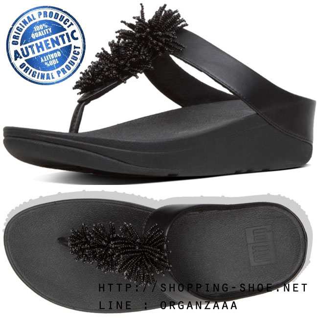 Fitflop Fino Bead Pompom Black ของแท้ นำเข้าจาก USA และ UK
