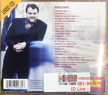 Bryn Terfel - Sings favourites (Thai ) Used CD 1 Dise VG++