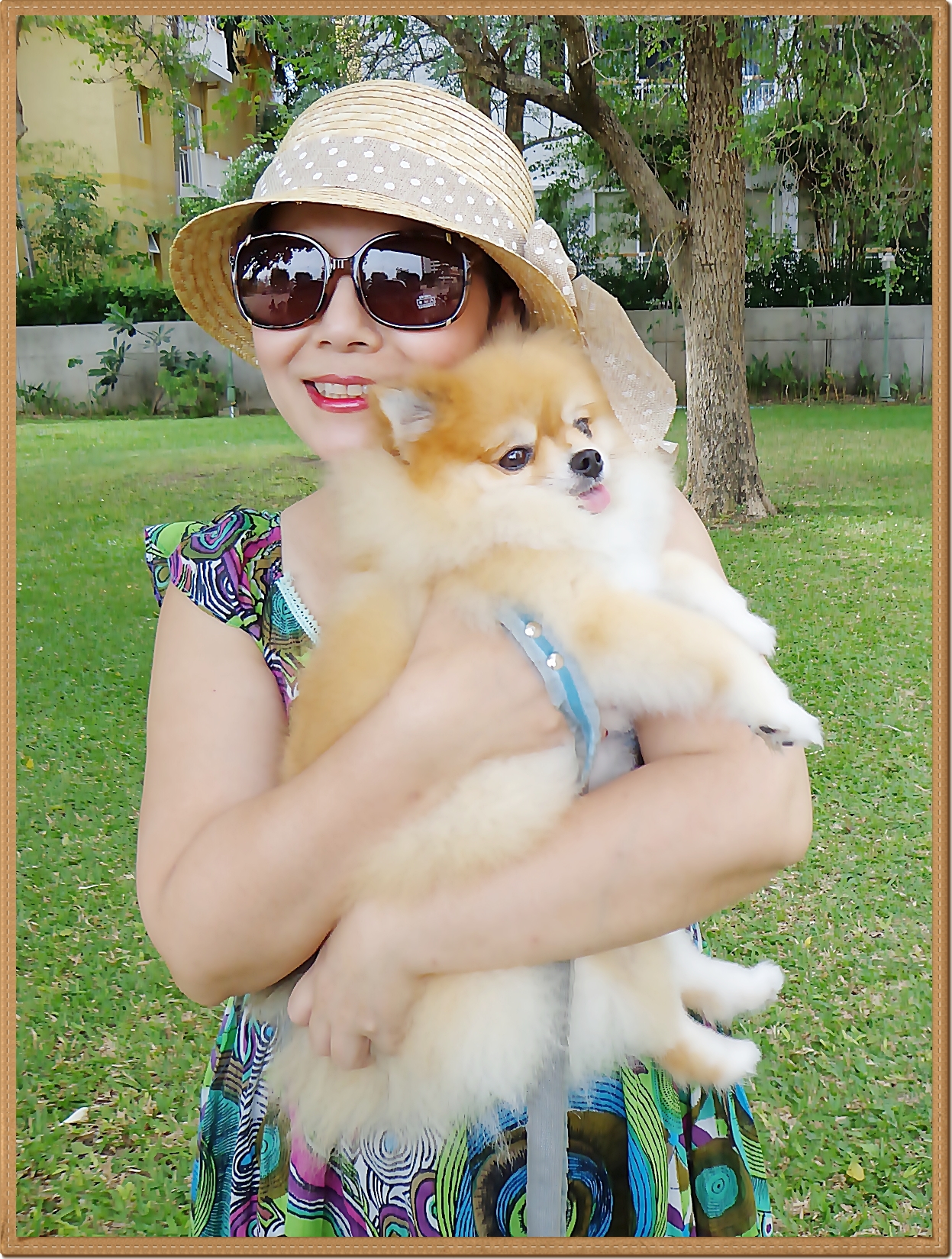 Mango - แว่นกันแดดกรอบกระ สีน้ำตาลอ่อน