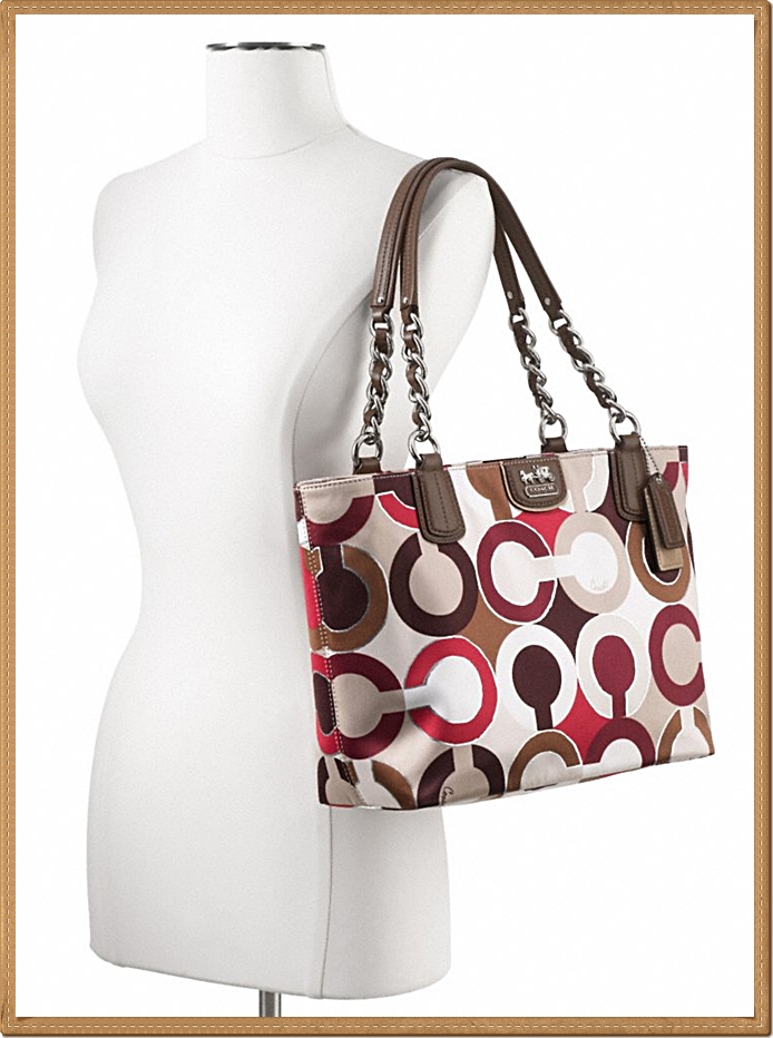 Coach Madison Graphic Op Art Metallic Tote 21235