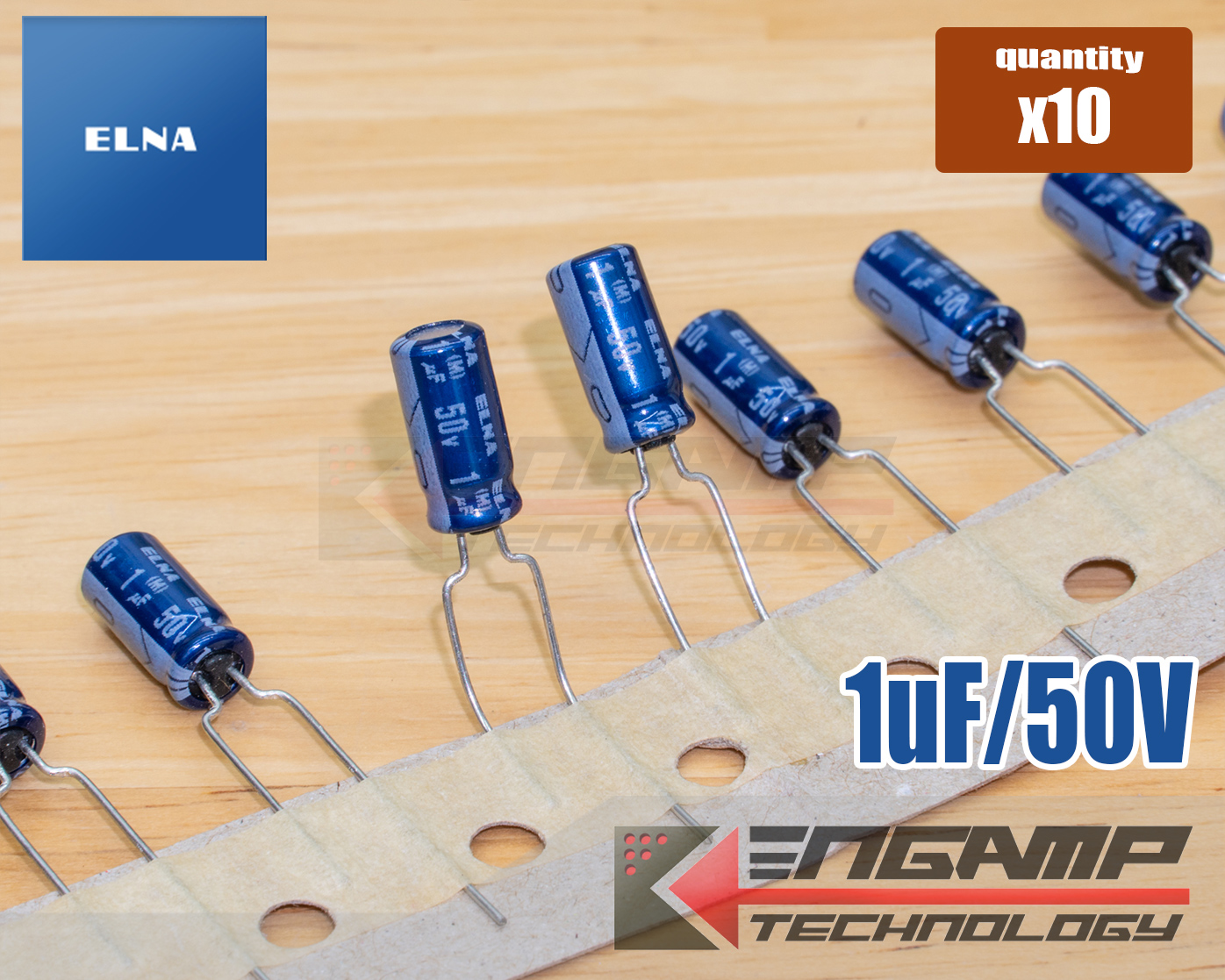 (10ตัว) [E-CAP] 1uF/50V 85C ELNA RE3 5x11mm P = 2.5mm