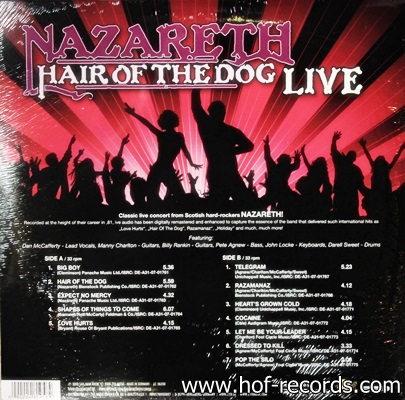 Nazareth - Hair Of The Dog Live 1Lp N.