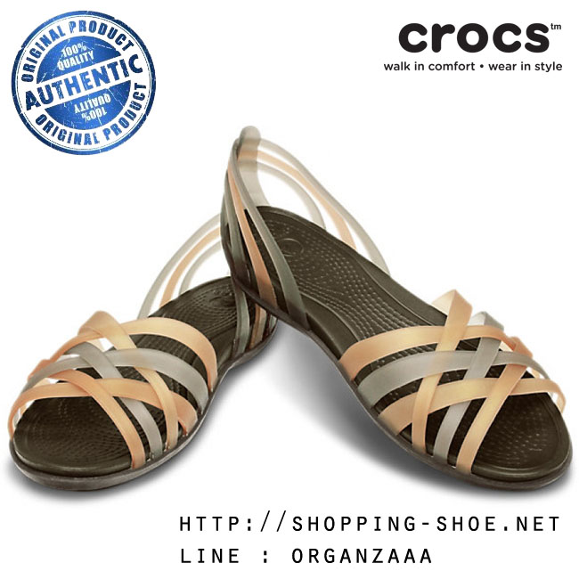Crocs Women’s Huarache Flat - Bronze / Espresso ของแท้ Outlet ไทยและอเมริกา