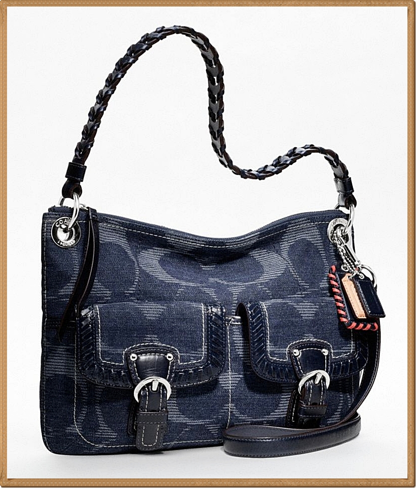 Coach Poppy Denim Signature Hippie 18990